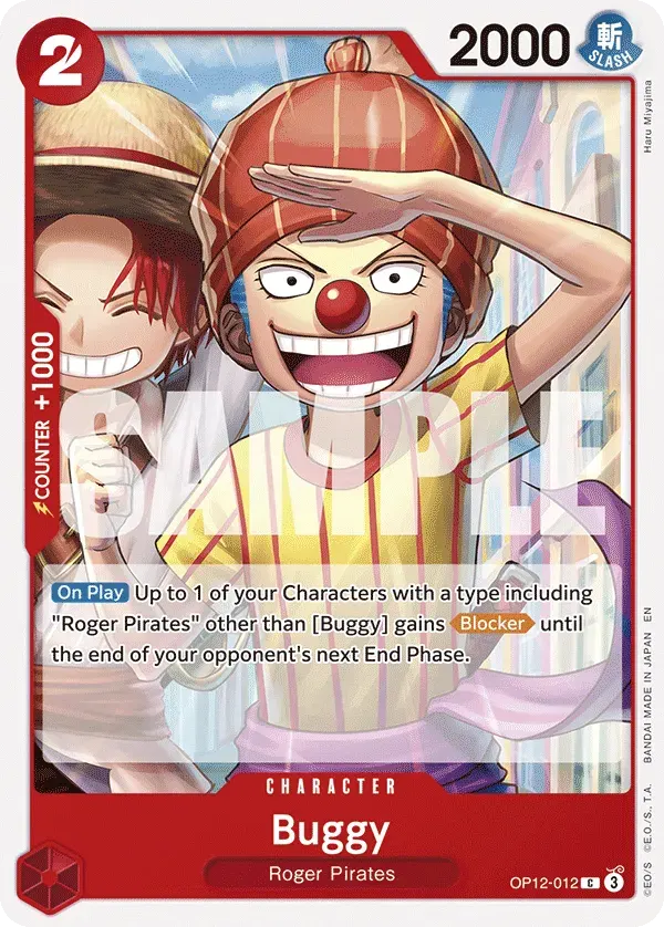 Buggy — carte One Piece TCG OP12-012 (Legacy of the Master)