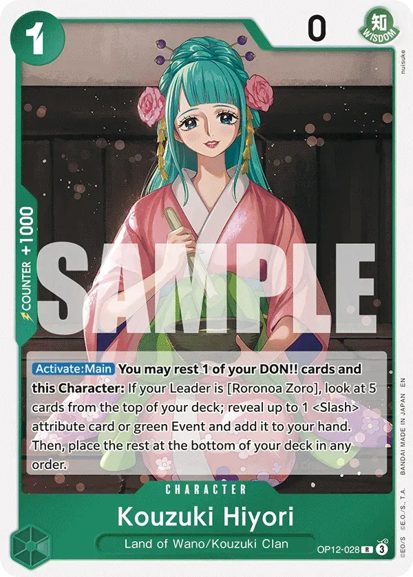 Kouzuki Hiyori — carte One Piece TCG OP12-028 (Legacy of the Master)