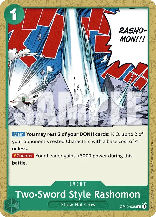 Two-Sword Style Rashomon — carte One Piece TCG OP12-038 (Legacy of the Master)