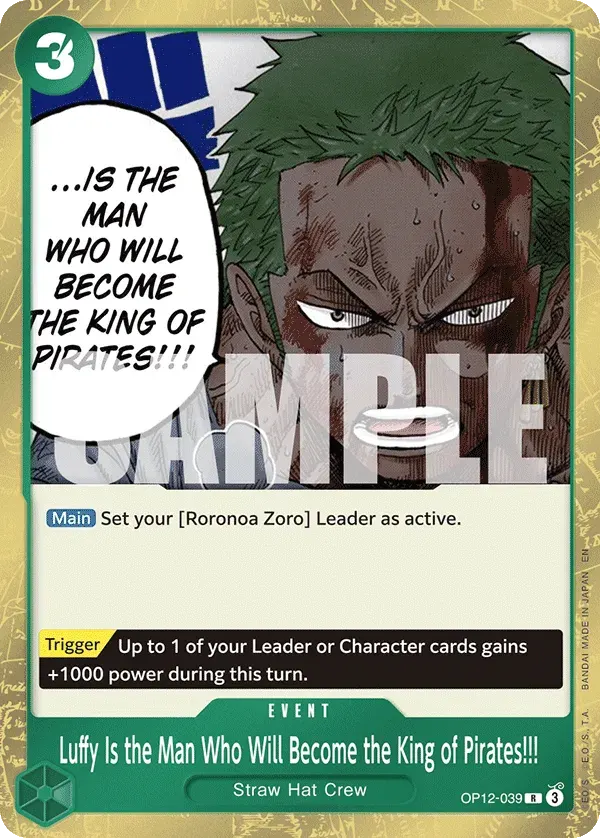 Luffy Is the Man Who Will Become the King of Pirates!!! — carte One Piece TCG OP12-039 (Legacy of the Master)