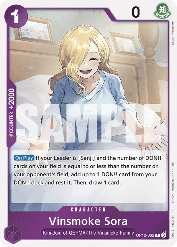Vinsmoke Sora — carte One Piece TCG OP12-062 (Legacy of the Master)