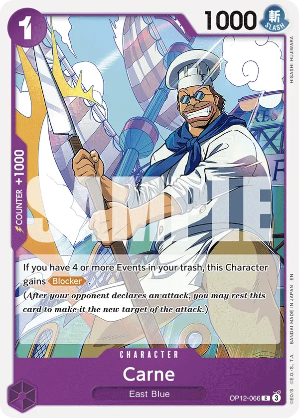 Carne — carte One Piece TCG OP12-066 (Legacy of the Master)