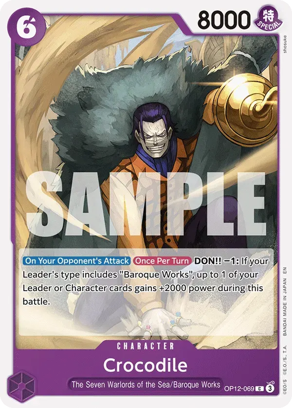 Crocodile — carte One Piece TCG OP12-069 (Legacy of the Master)