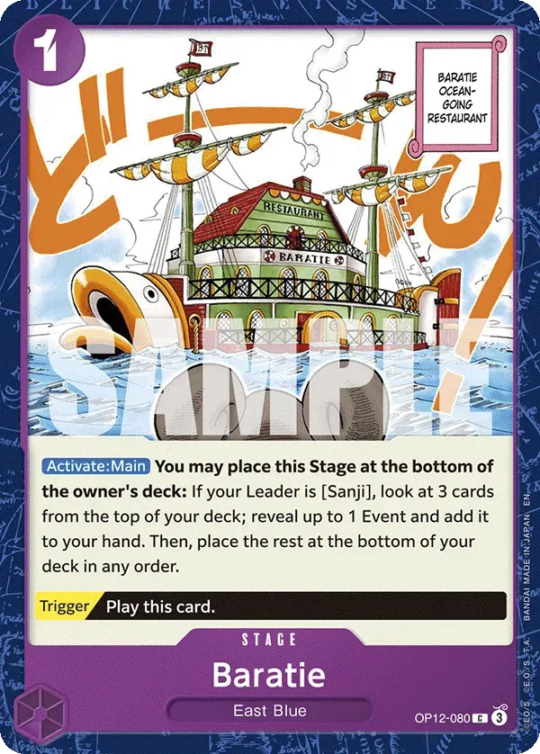 Baratie — carte One Piece TCG OP12-080 (Legacy of the Master)