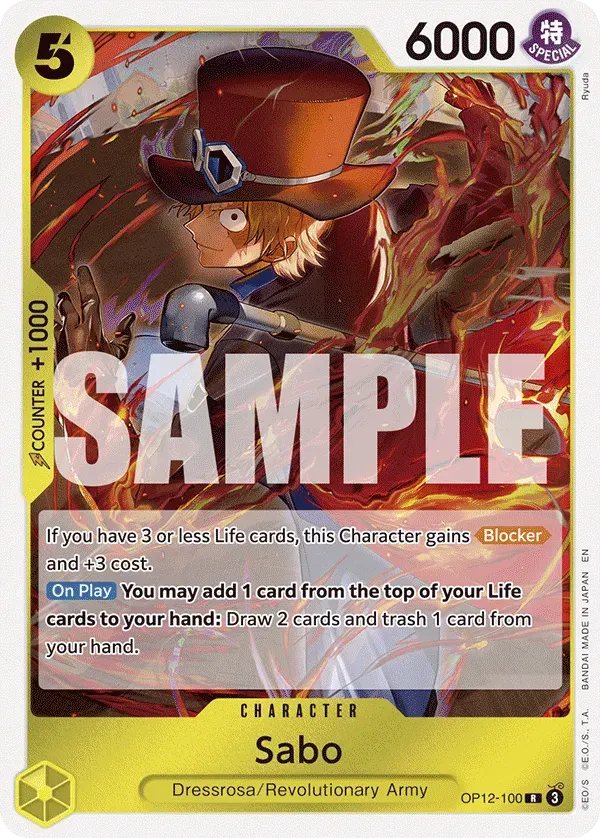 Sabo — carte One Piece TCG OP12-100 (Legacy of the Master)