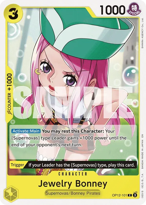 Jewelry Bonney — carte One Piece TCG OP12-101 (Legacy of the Master)