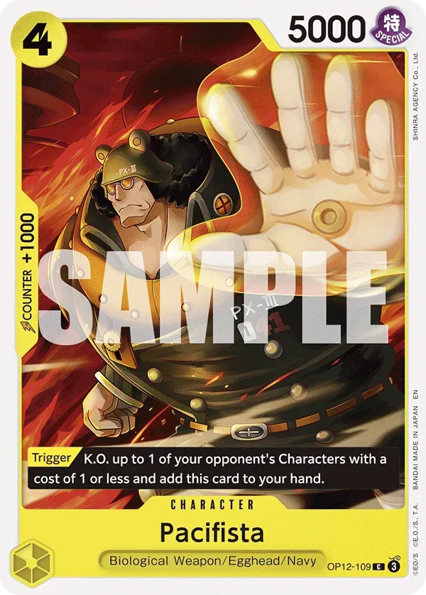 Pacifista — carte One Piece TCG OP12-109 (Legacy of the Master)