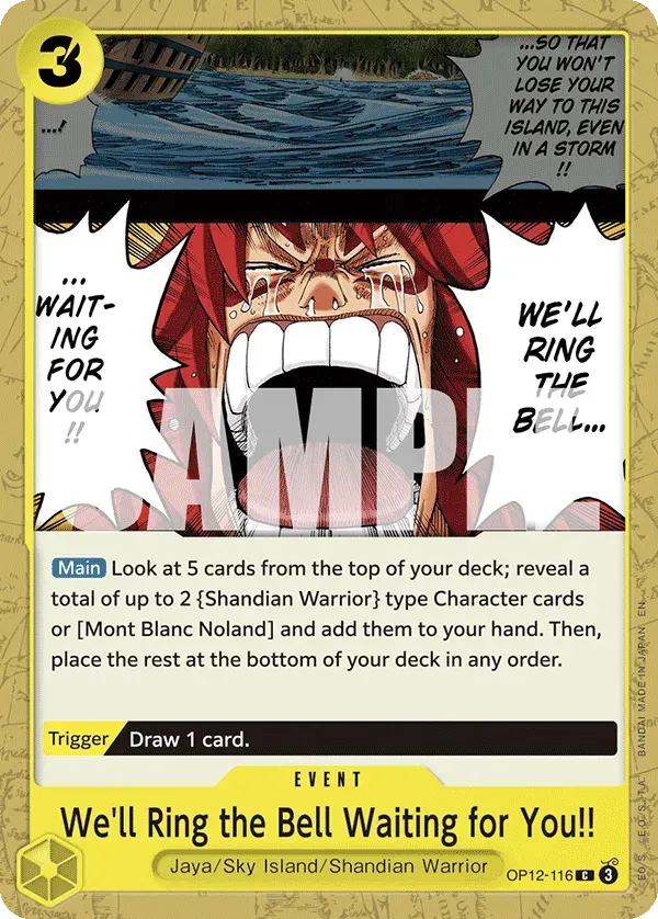 We'll Ring the Bell Waiting for You!! — carte One Piece TCG OP12-116 (Legacy of the Master)