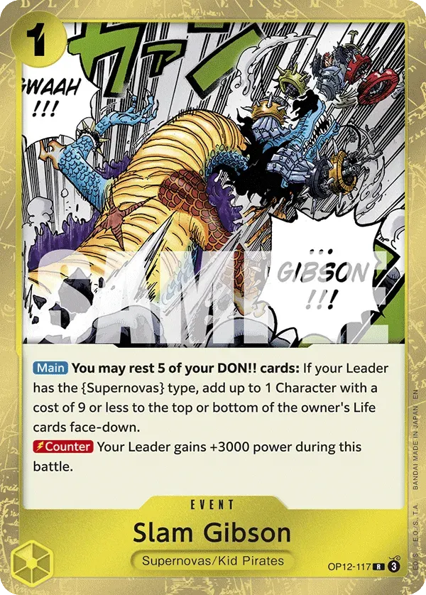 Slam Gibson — carte One Piece TCG OP12-117 (Legacy of the Master)