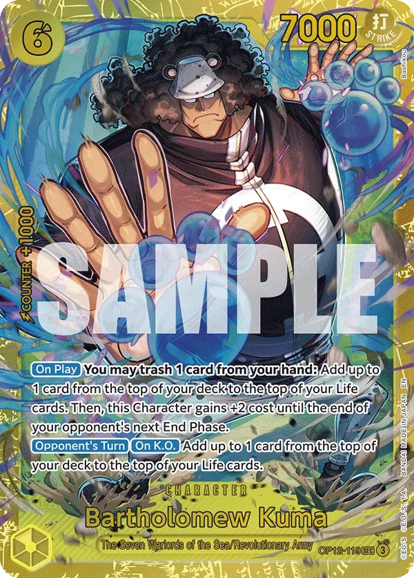 Bartholomew Kuma — carte One Piece TCG OP12-119 (Legacy of the Master)
