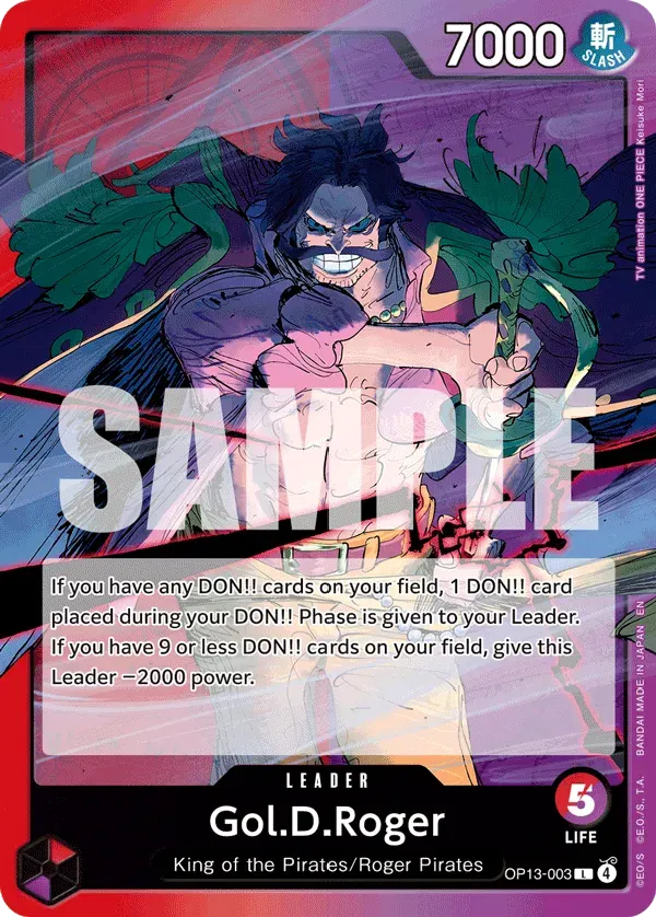 Gol.D.Roger — carte One Piece TCG OP13-003 (Carrying On His Will)