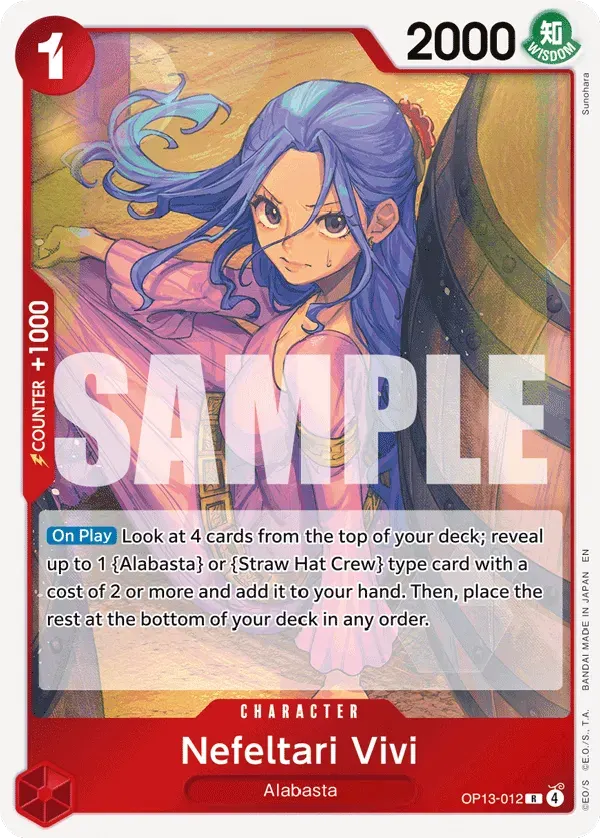 Nefeltari Vivi — carte One Piece TCG OP13-012 (Carrying On His Will)