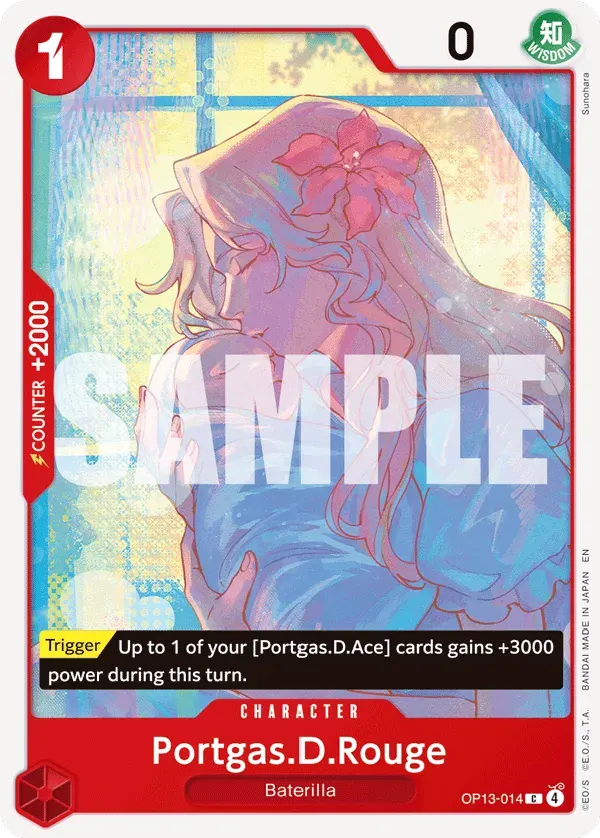 Portgas.D.Rouge — carte One Piece TCG OP13-014 (Carrying On His Will)