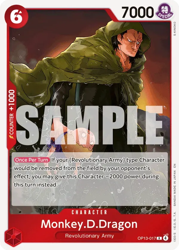 Monkey.D.Dragon — carte One Piece TCG OP13-017 (Carrying On His Will)
