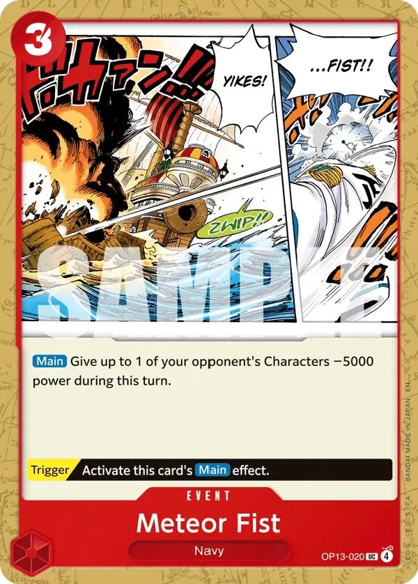 Meteor Fist — carte One Piece TCG OP13-020 (Carrying On His Will)