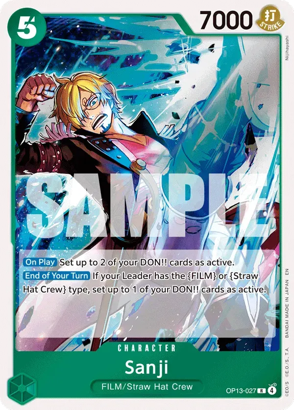 Sanji — carte One Piece TCG OP13-027 (Carrying On His Will)