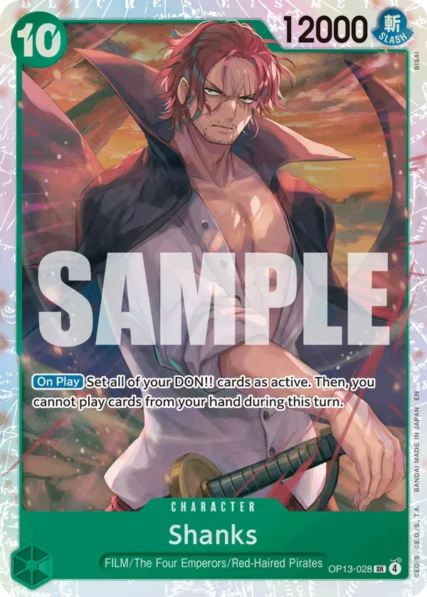 Shanks — carte One Piece TCG OP13-028 (Carrying On His Will)