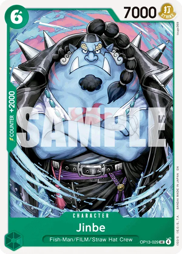 Jinbe — carte One Piece TCG OP13-029 (Carrying On His Will)