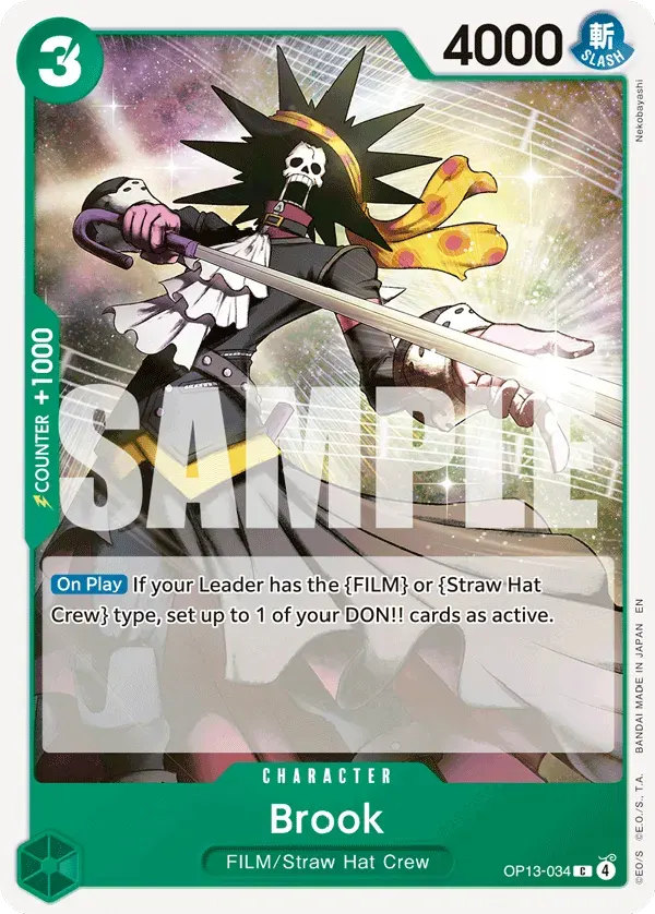 Brook — carte One Piece TCG OP13-034 (Carrying On His Will)