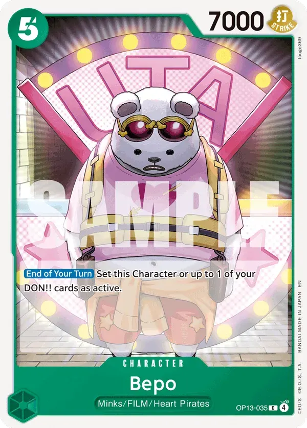 Bepo — carte One Piece TCG OP13-035 (Carrying On His Will)