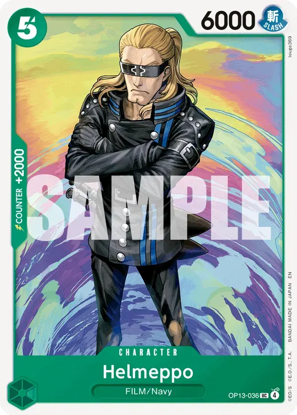 Helmeppo — carte One Piece TCG OP13-036 (Carrying On His Will)