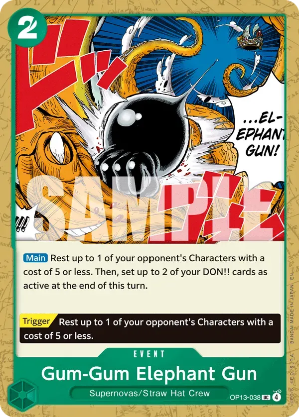 Gum-Gum Elephant Gun — carte One Piece TCG OP13-038 (Carrying On His Will)