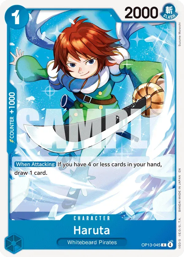 Haruta — carte One Piece TCG OP13-045 (Carrying On His Will)