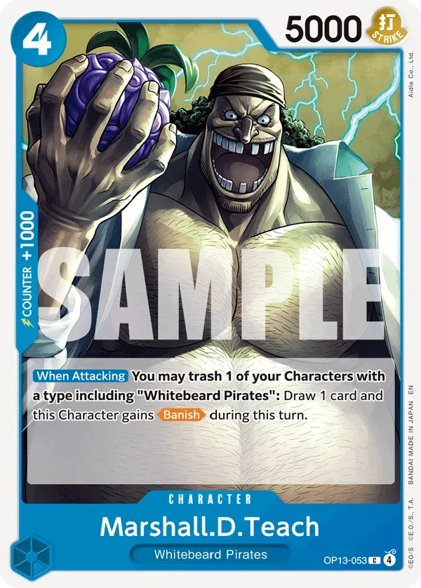 Marshall.D.Teach — carte One Piece TCG OP13-053 (Carrying On His Will)
