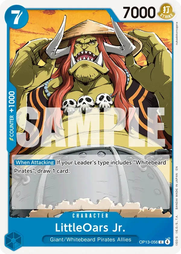 LittleOars Jr. — carte One Piece TCG OP13-056 (Carrying On His Will)