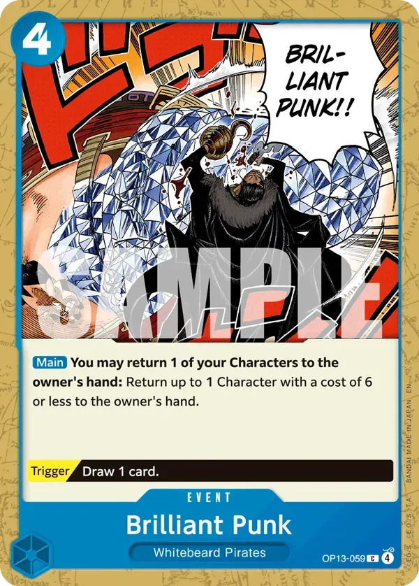 Brilliant Punk — carte One Piece TCG OP13-059 (Carrying On His Will)