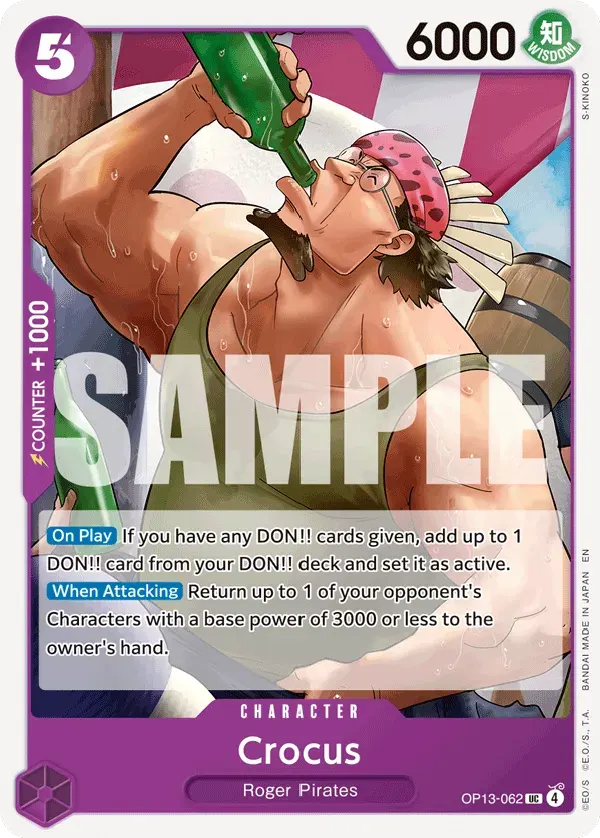 Crocus — carte One Piece TCG OP13-062 (Carrying On His Will)