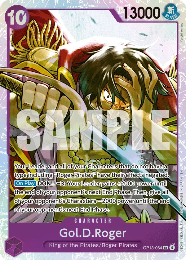Gol.D.Roger — carte One Piece TCG OP13-064 (Carrying On His Will)