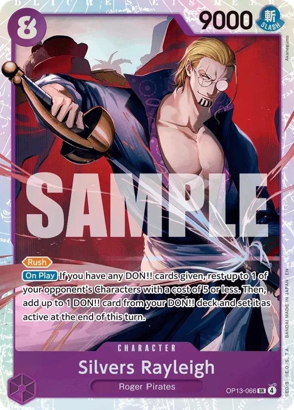 Silvers Rayleigh — carte One Piece TCG OP13-066 (Carrying On His Will)