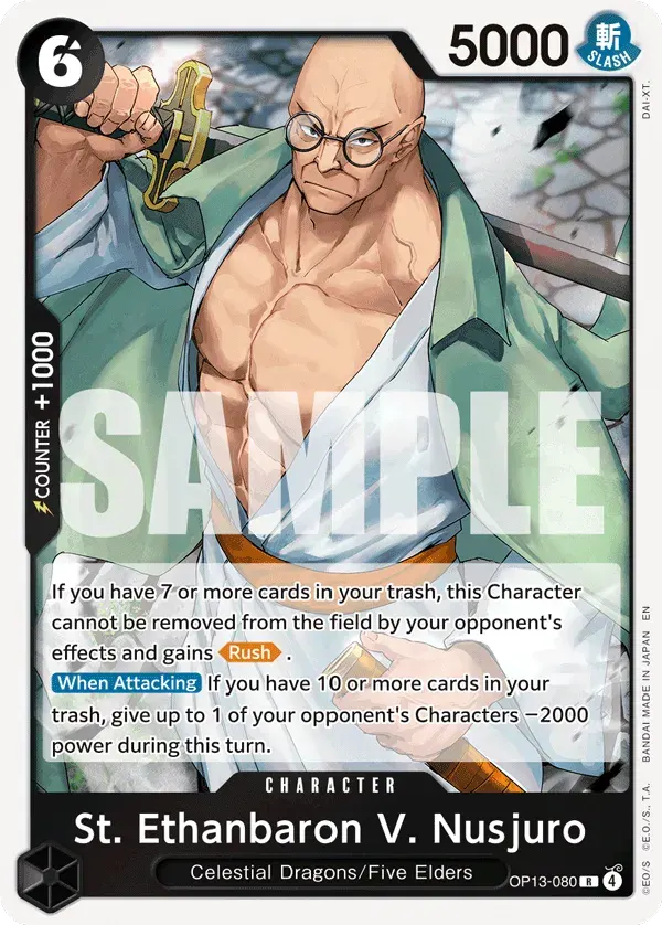St. Ethanbaron V. Nusjuro — carte One Piece TCG OP13-080 (Carrying On His Will)