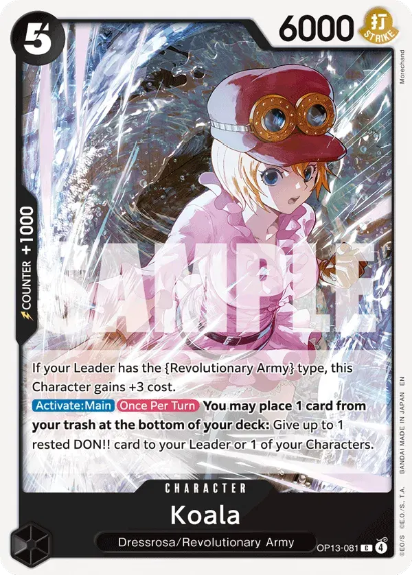Koala — carte One Piece TCG OP13-081 (Carrying On His Will)