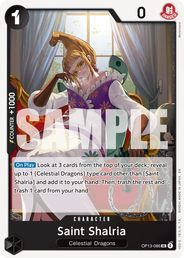 Saint Shalria — carte One Piece TCG OP13-086 (Carrying On His Will)