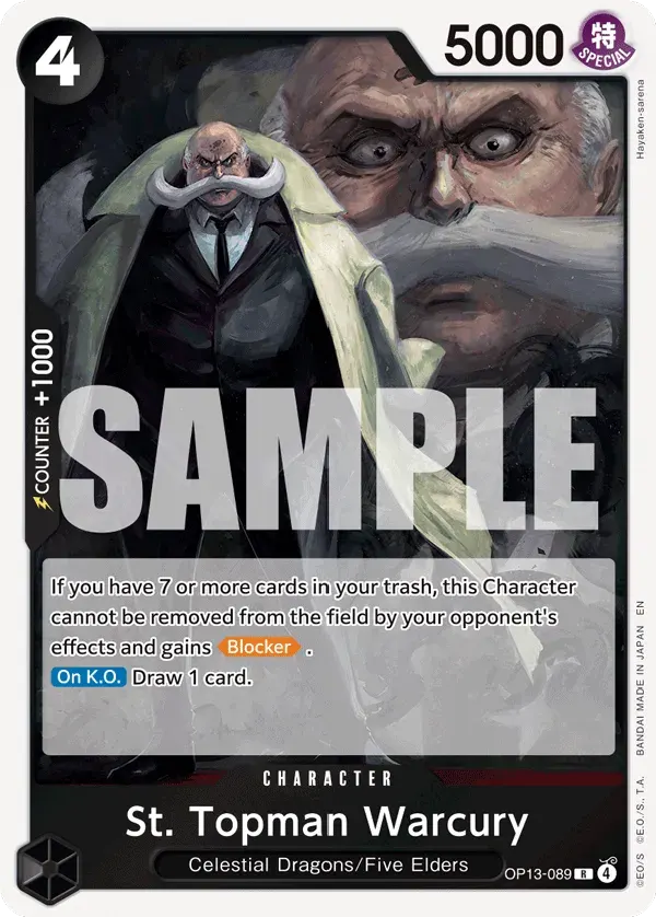 St. Topman Warcury — carte One Piece TCG OP13-089 (Carrying On His Will)