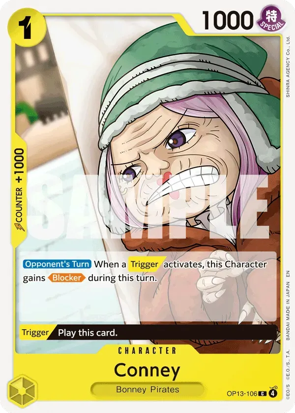 Conney — carte One Piece TCG OP13-106 (Carrying On His Will)