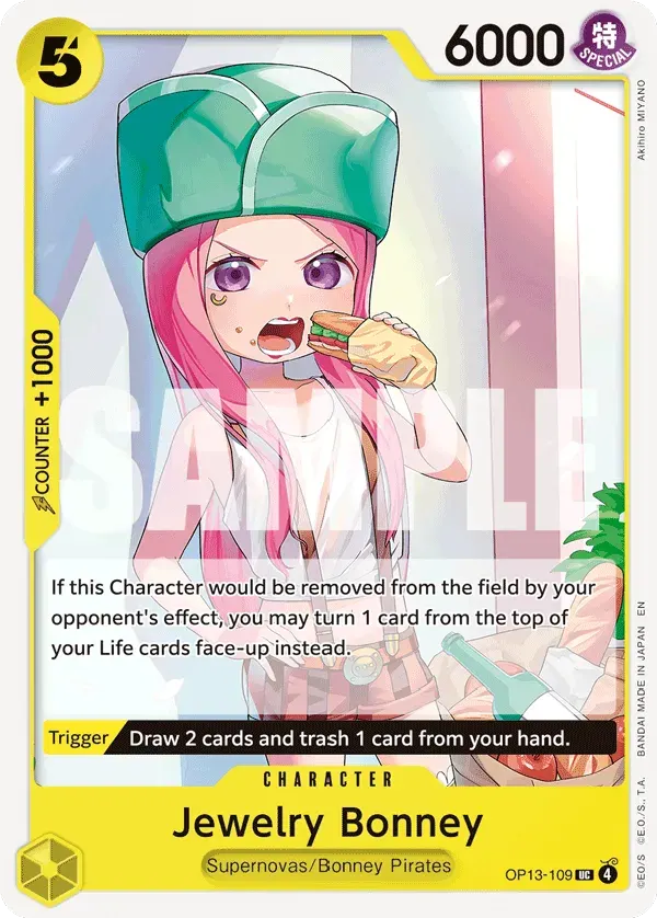 Jewelry Bonney — carte One Piece TCG OP13-109 (Carrying On His Will)