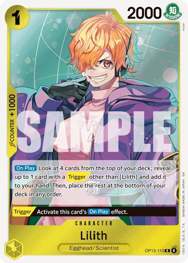 Lilith — carte One Piece TCG OP13-113 (Carrying On His Will)