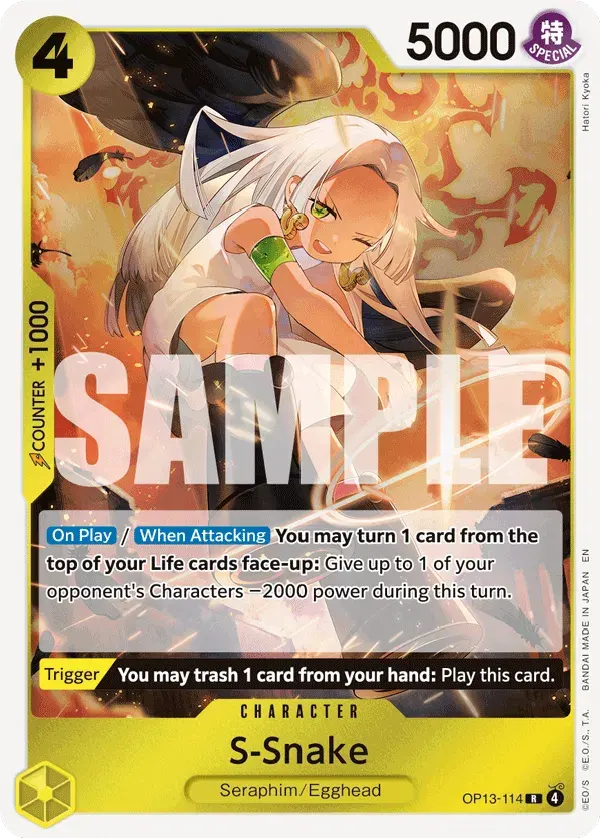 S-Snake — carte One Piece TCG OP13-114 (Carrying On His Will)