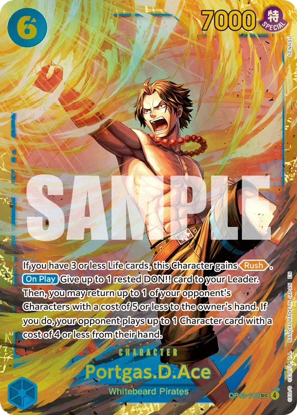 Portgas.D.Ace — carte One Piece TCG OP13-119 (Carrying On His Will)