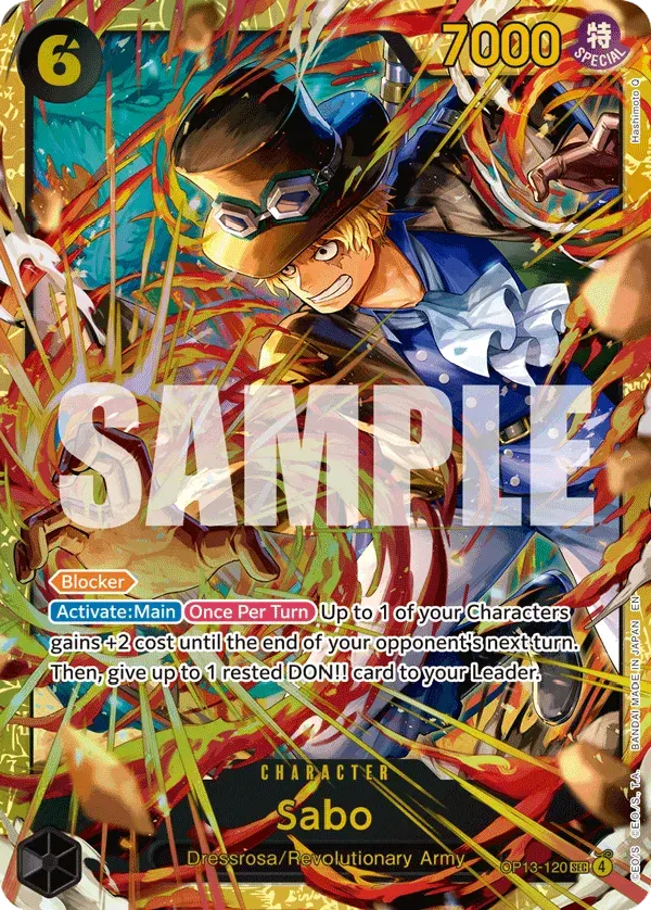 Sabo — carte One Piece TCG OP13-120 (Carrying On His Will)