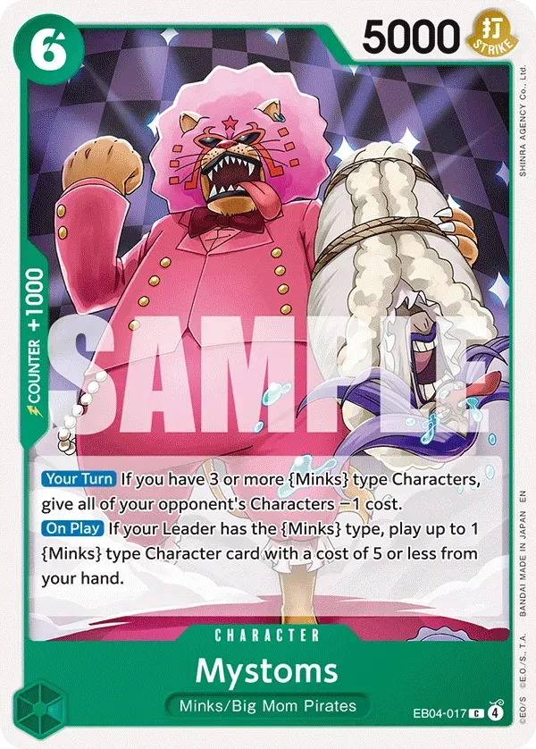 Mystoms — carte One Piece TCG EB04-017 (The Azure Sea's Seven)