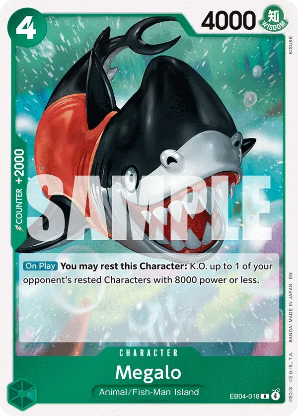 Megalo — carte One Piece TCG EB04-018 (The Azure Sea's Seven)