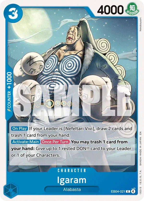 Igaram — carte One Piece TCG EB04-021 (The Azure Sea's Seven)