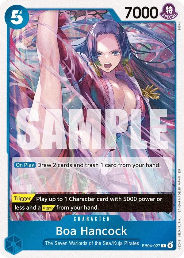 Boa Hancock — carte One Piece TCG EB04-027 (The Azure Sea's Seven)