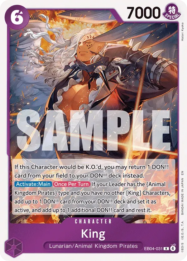King — carte One Piece TCG EB04-031 (The Azure Sea's Seven)