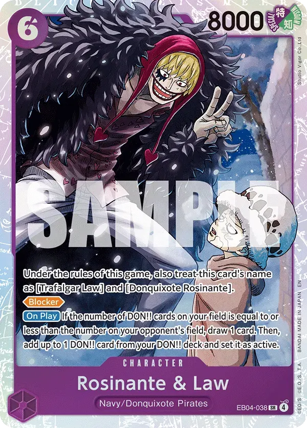 Rosinante & Law — carte One Piece TCG EB04-038 (The Azure Sea's Seven)