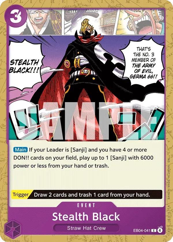 Stealth Black — carte One Piece TCG EB04-041 (The Azure Sea's Seven)